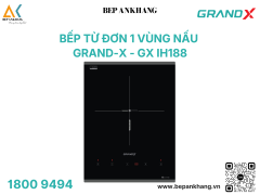 Bếp từ đơn Grand-X GX IH188 - Mặt kính Euro Platinum